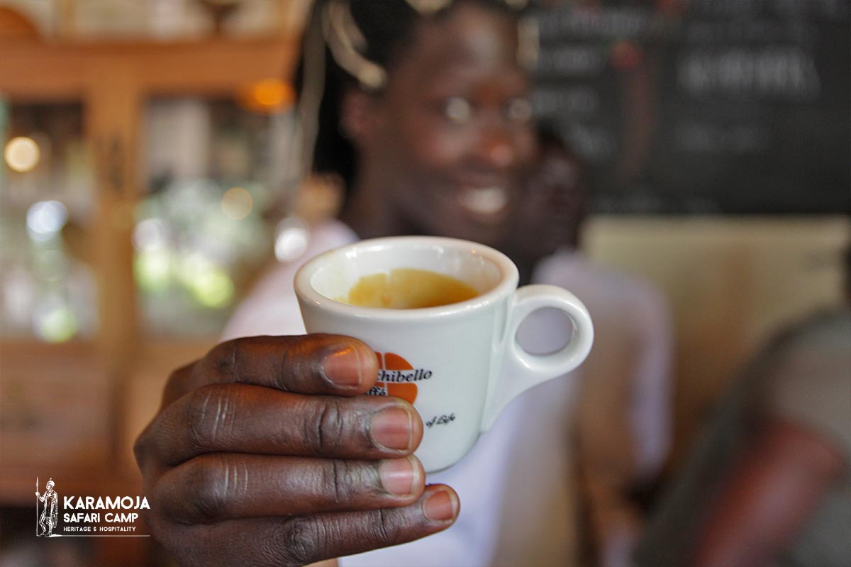 Endiro Coffee training staff Karamoja Safari Camp