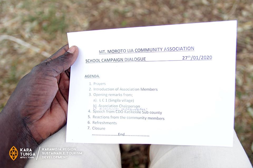 School campaign by Mount Moroto Tourism Association