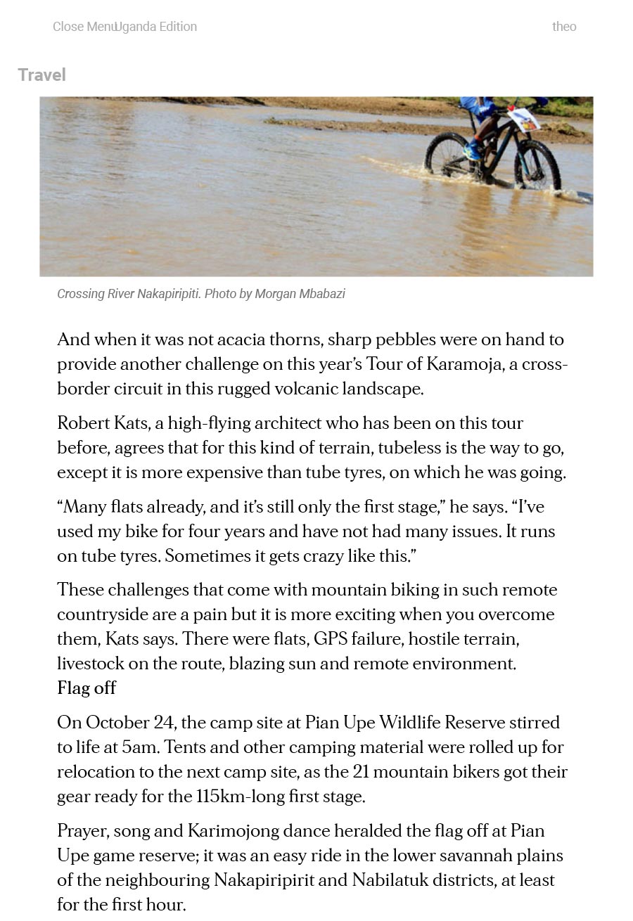 Karamoja UGanda Bicycle Tour Review Newspaper