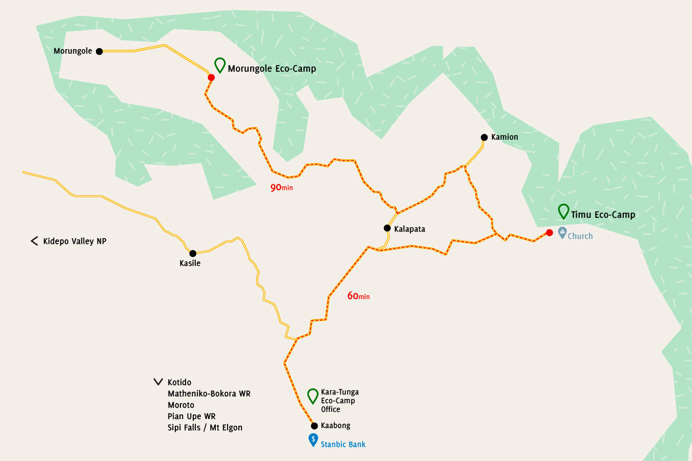 Kara-Tunga-Eco-Camps-Map-Route